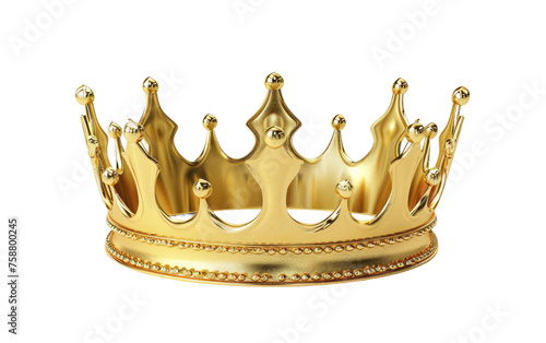 Crown of Gold isolated on transparent Background