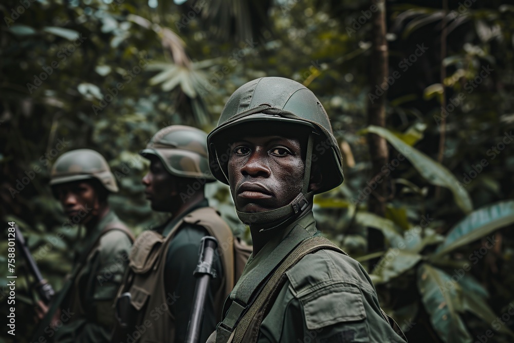 dark-skinned soldiers or mercenaries