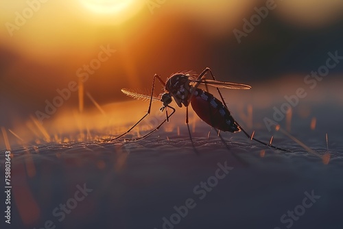 Wallpaper Mural Mosquito close-up macro, dangerous parasite insect Torontodigital.ca