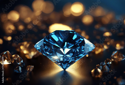 4k Blue diamond background loop stock video