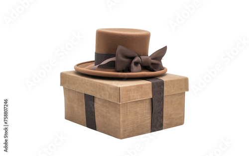 The Enigma of Hats and Boxes isolated on transparent Background photo