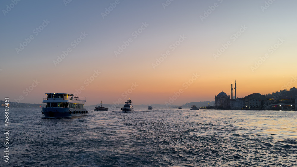 Fototapeta premium 世界周遊 イスタンブール ボスポラス海峡