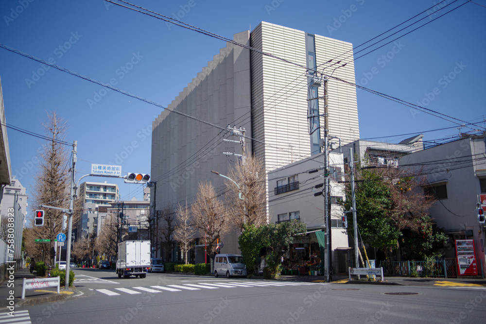 Fototapeta premium 東京都渋谷区東二丁目の都市風景