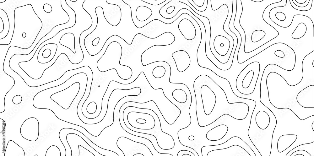 Contour map background. Geography scheme and terrain. Topography grid map. Stylized topographic contour map. Geographic line mountain relief. Abstract lines or wavy backdrop background.