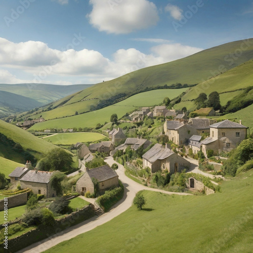 view of the village of the valley