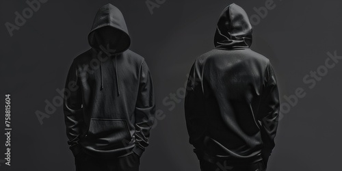 black hoodie mockup Generative AI