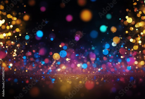 Seamless Multi-Colored Particles Bokeh Abstract 4K Video Loop stock videoPink Color Backgrounds Glittering Romance Glitter