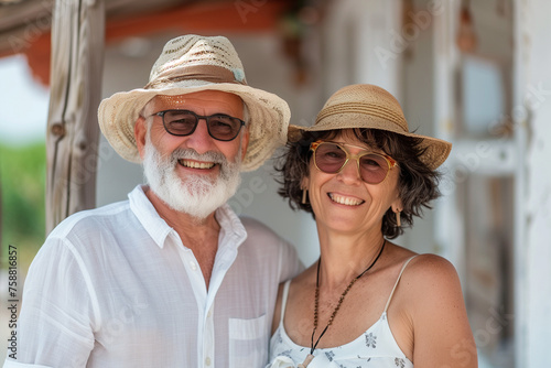 Smiling Senior Couple Strikes a Happy Pose Together in Photo