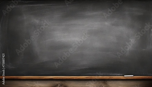 blank wide screen real chalkboard background texture in college concept for back to school panoramic wallpaper for black friday white chalk text draw graphic empty surreal room wall blackboard pale