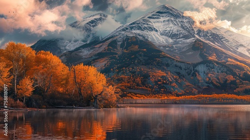 Nature and Landscapes: Photographs of mountains, forests, lakes, waterfalls, and other natural beauties. For example, colorful autumn trees, snowy mountain peaks, tropical rainforests.