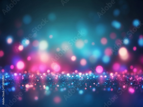 Bokeh abstract background with defocused pink and blue lights