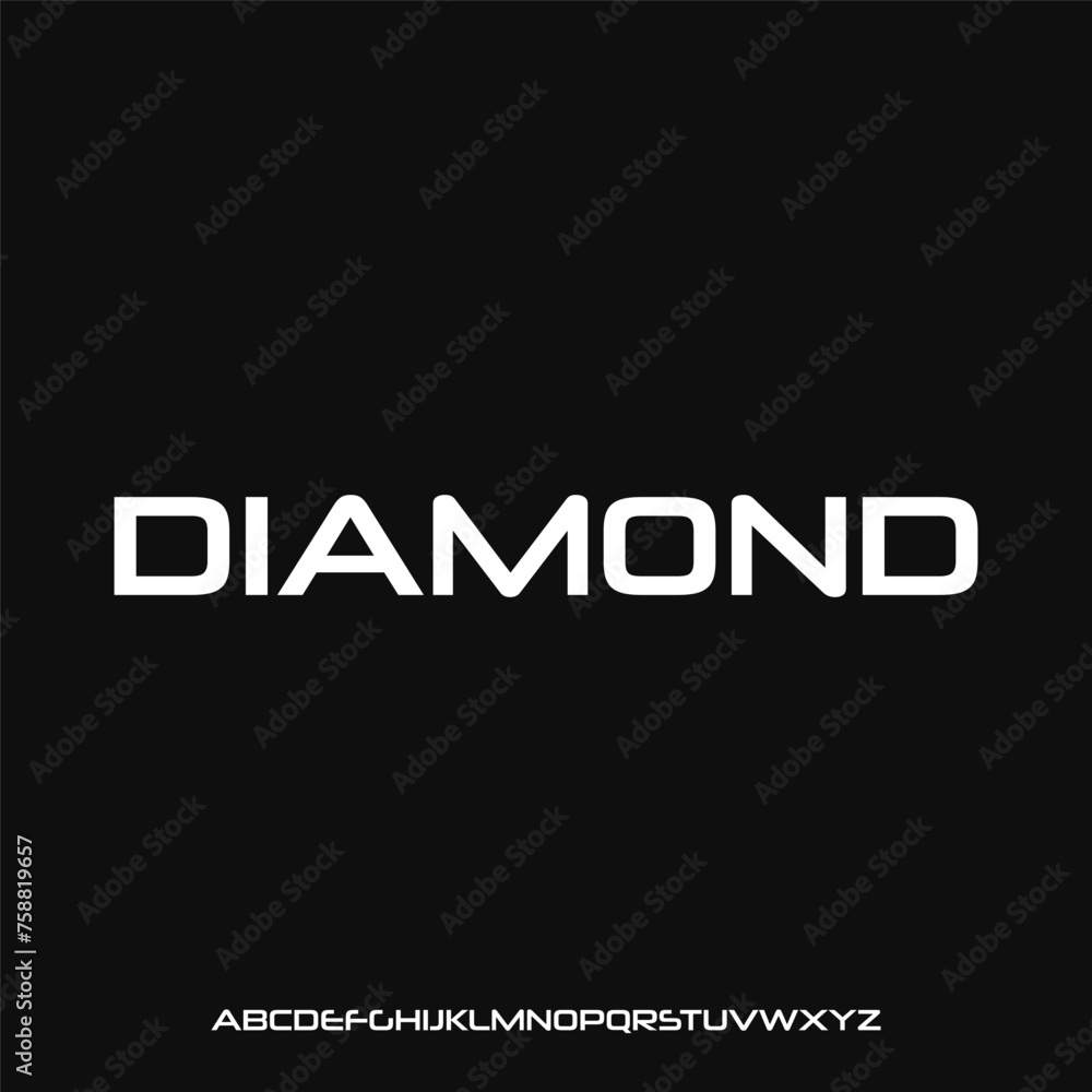 Obraz premium Modern sans serif font creative alphabet