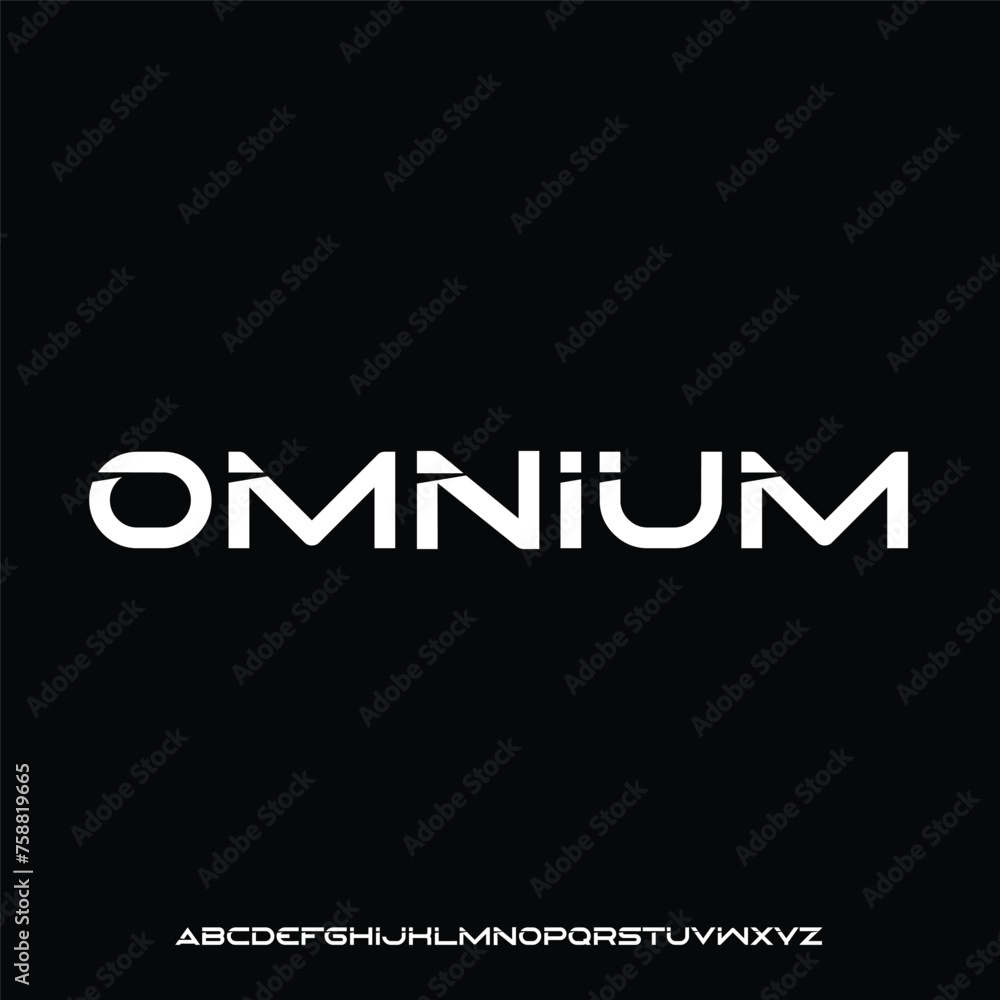 Obraz premium futuristic modern geometric with sharp edges font