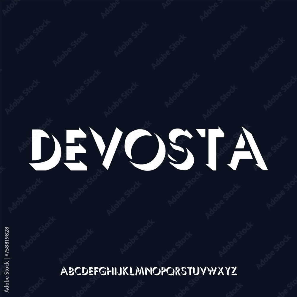 Obraz premium Prmodern and luxury alphabet font vectorint