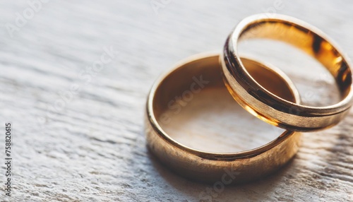 wedding rings on white background