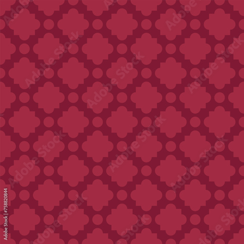 Seamless pattern with Moroccan tiles and circles