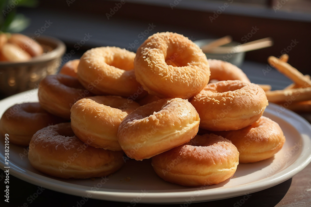 Donuts in a plate ready to serve