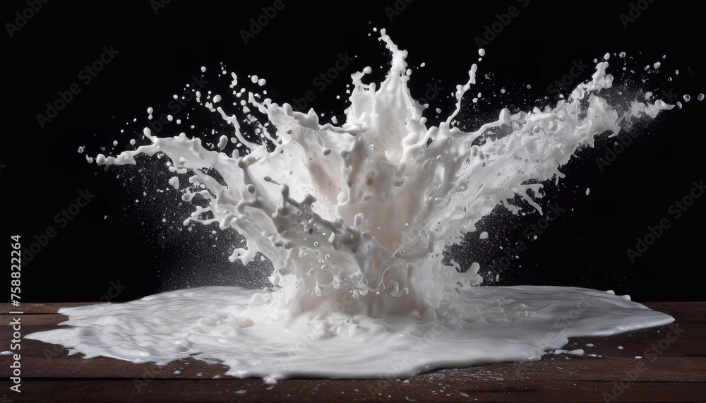 Explosion de lait. Fond abstrait