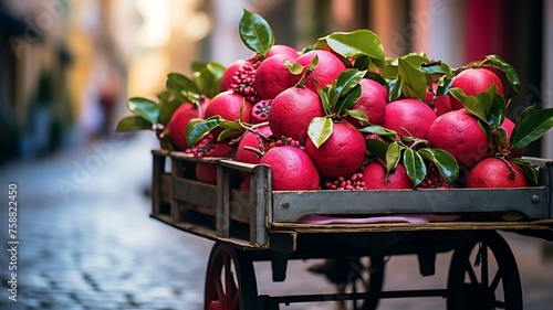 Guava Galore: A Vibrant Street Vendor Cart Showcasing an Array of Juicy, Ripe Guavas, Inviting Passersby to Indulge in Nature's Sweet and Tangy Delights, A Taste of Tropical Paradise.        © Iqra