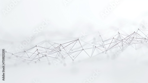 abstract future network on white background. Data and technology concept, network connection