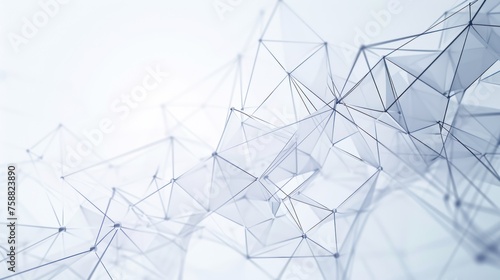 abstract future network on white background. Data and technology concept, network connection