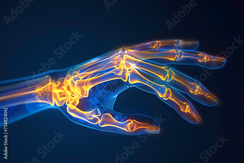 Radiant Skeleton Hand Bones photo
