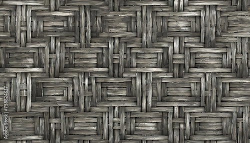 black bamboo weaving pattern old woven rattan mat texture for background and design art work