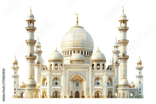Mosque Majesty on transparent background, © AIstudio1