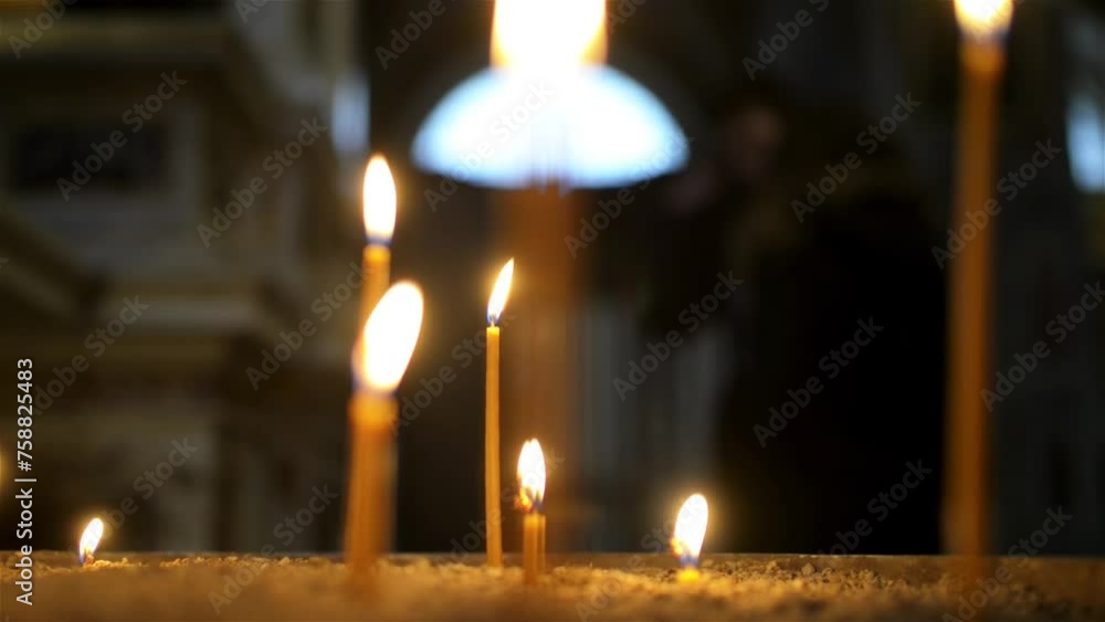 Group of burning candles Group of burning candles