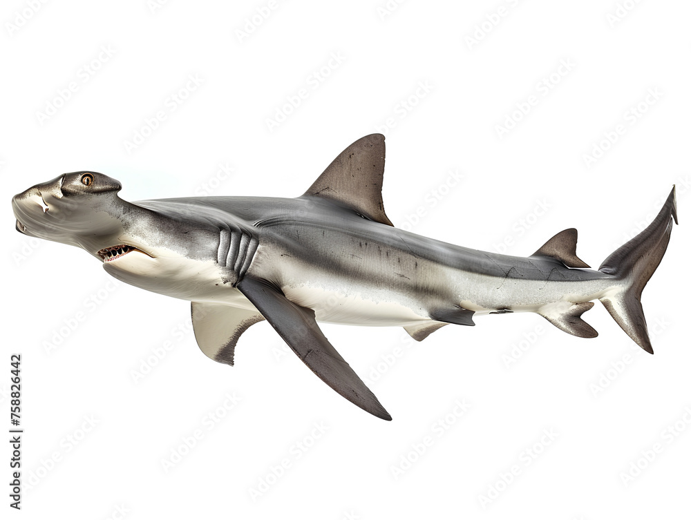 Fototapeta premium shark isolated on white