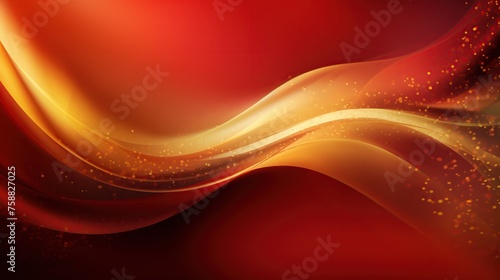 An image portraying the dynamic interplay of red and gold waves, symbolizing energy and sophistication, suited for dynamic branding, captivating visuals in advertising, or luxurious event themes