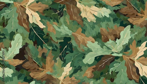 nature s embrace a verdant tapestry of camouflage an illustration of leafy greens and earthy browns mimicking the enigmatic patterns of forest foliage