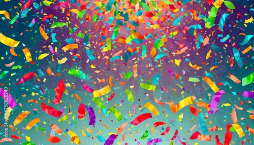 glittering colourful confetti falling down party background concept for holiday celebration new year s eve or jubilee