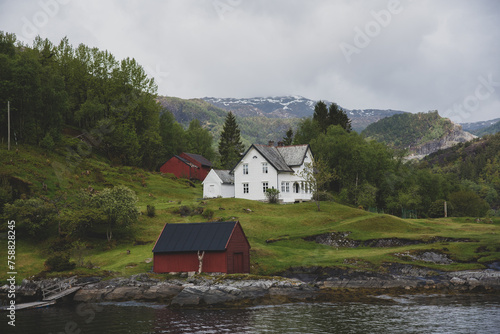 Houses in fjords in Bergen