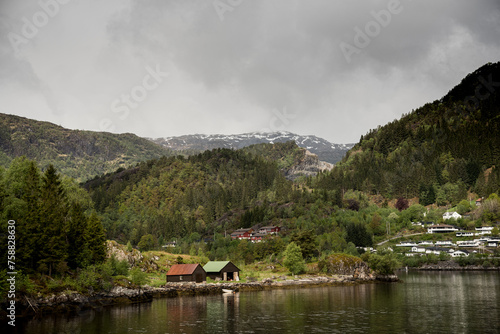 Houses in fjords in Bergen