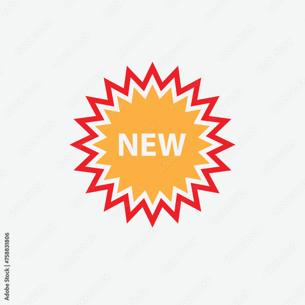 New icon flat style vector logo template New icon flat style vector logo template