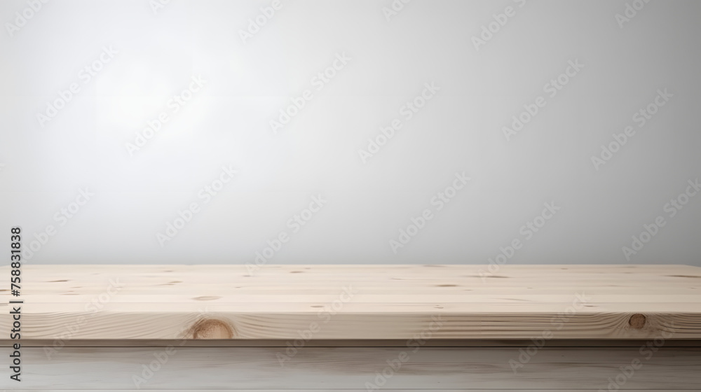 Empty wooden table in front of white background Empty wooden table in front of white background