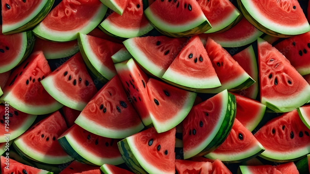 slices of watermelon, fruit background. slices of watermelon, fruit background.