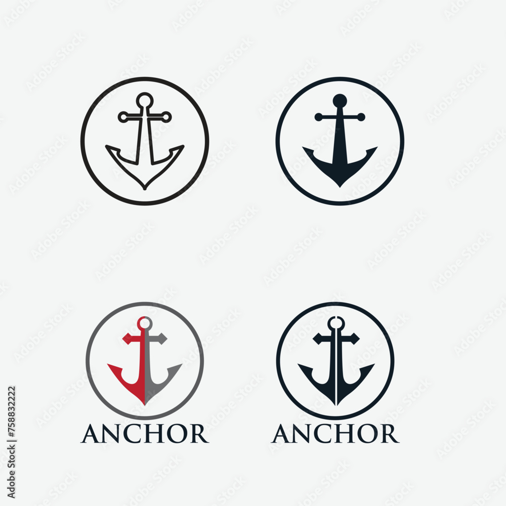 Nautical icon vector logo design template Nautical icon vector logo design template