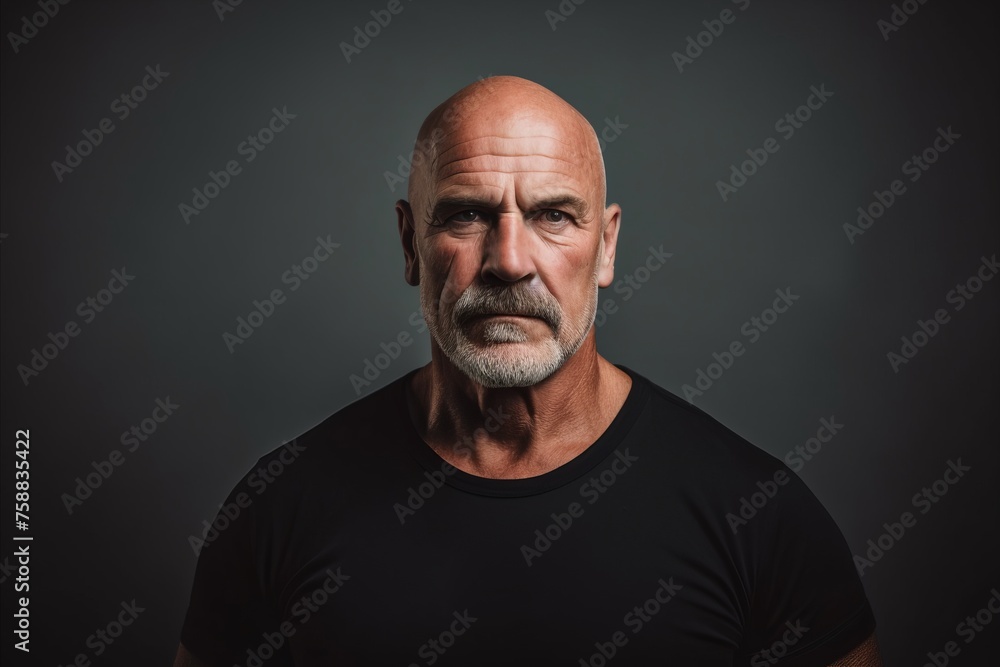 Portrait of an old man with a gray beard and mustache. Portrait of an old man with a gray beard and mustache.