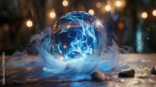 Transparent crystal ball background