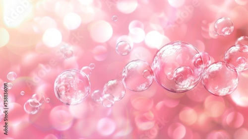 Transparent pink bubble background
