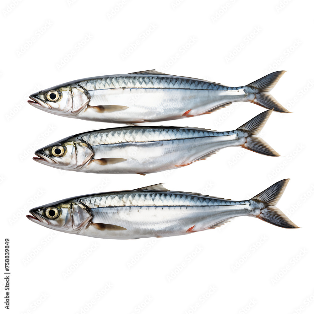 three fish mackerel isolated on transparent background three fish mackerel isolated on transparent background