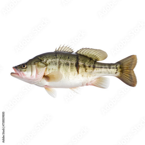 bass fish isolated on transparent background