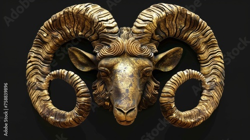 Zodiac sign Aries. Astrological horoscope symbol, isolated images