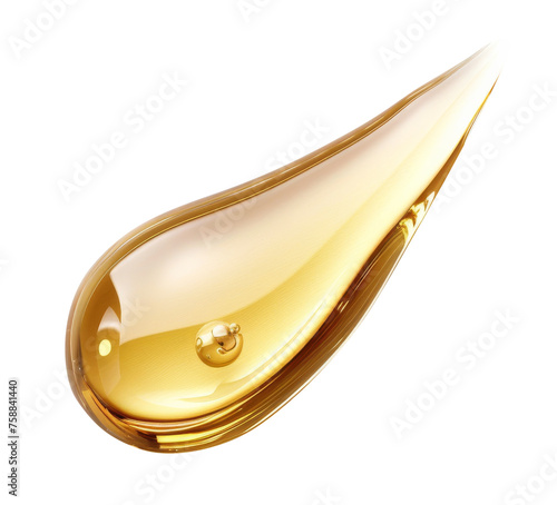 Oil drop isolated from white or transparent background