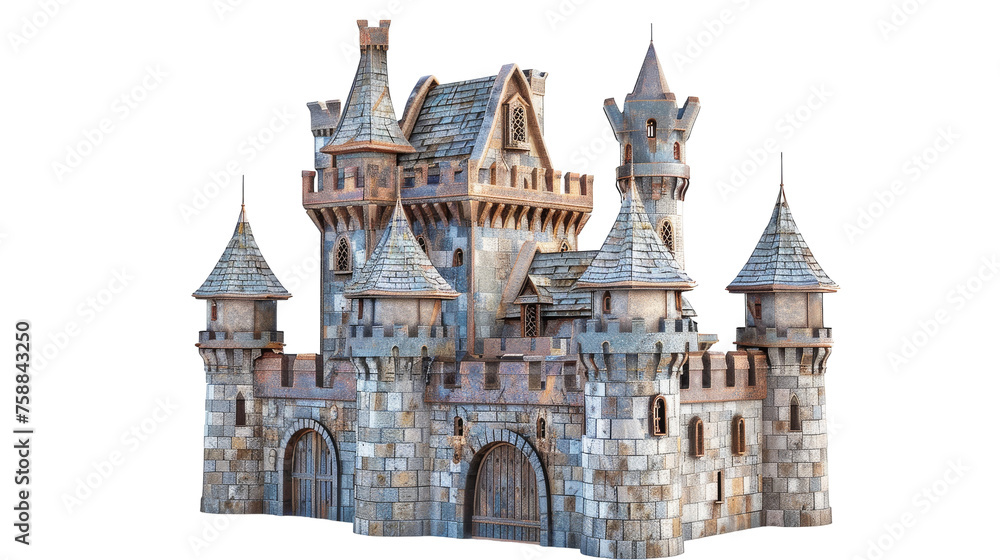 Toy Castle on Transparent Background PNG