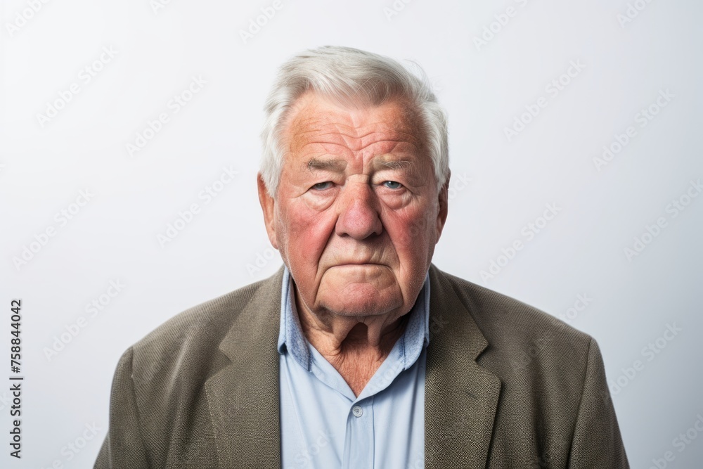 Portrait of a senior man with a sad expression on his face Portrait of a senior man with a sad expression on his face