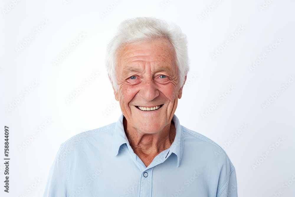 Portrait of a senior man smiling. Isolated on white background. Portrait of a senior man smiling. Isolated on white background.