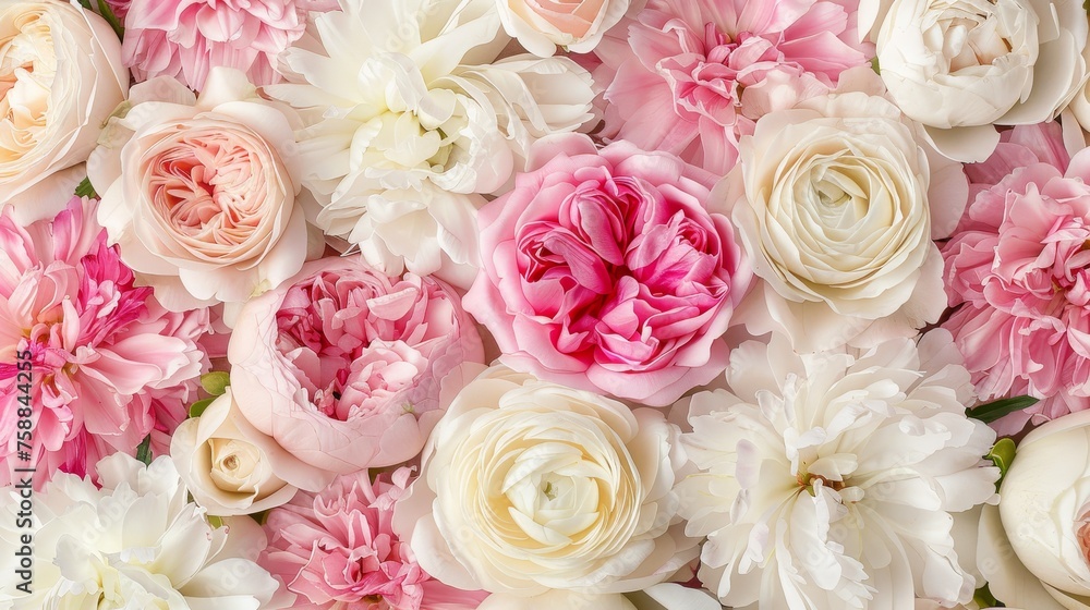 Soft pastel cherry blossom, peony, lily backdrop for delicate, graceful aesthetic with airy pattern. Soft pastel cherry blossom, peony, lily backdrop for delicate, graceful aesthetic with airy pattern.